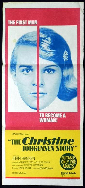 CHRISTINE JORGENSEN STORY 1970 Austalian Sex change Daybill Movie poster