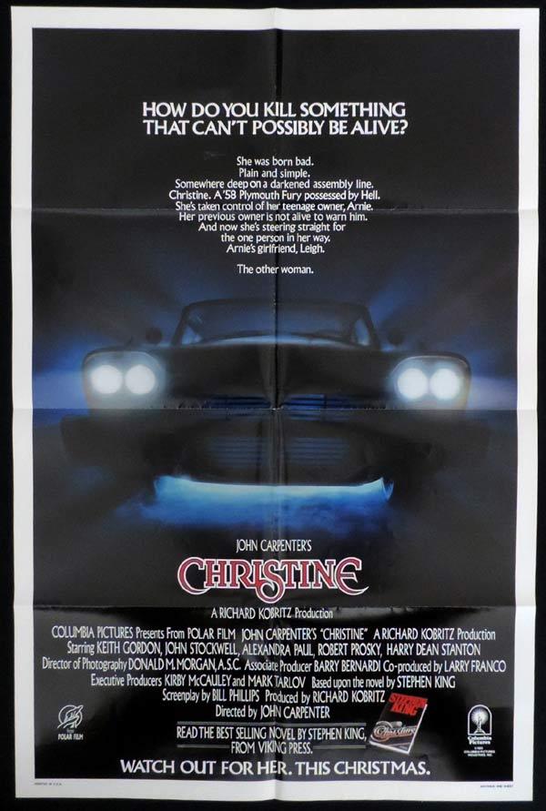 CHRISTINE US One Sheet Movie Poster Pymouth Fury John Carpenter