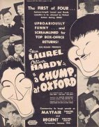 A CHUMP AT OXFORD 1940 Laurel and Hardy Movie Trade Ad