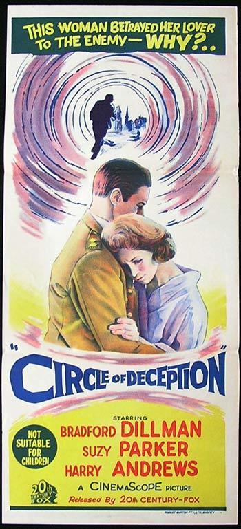 CIRCLE OF DECEPTION Original daybill Movie poster Bradford Dillman