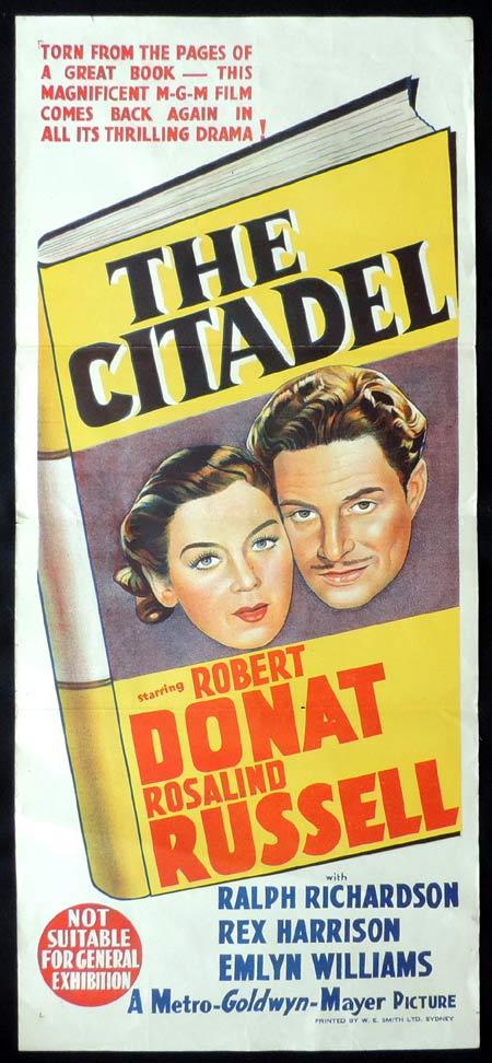 THE CITADEL Original Daybill Movie Poster Rosalind Russell Robert Donat