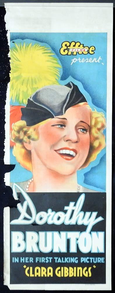CLARA GIBBINGS Original Daybill Movie Poster DOROTHY BRUNTON 1938 F.W.Thring