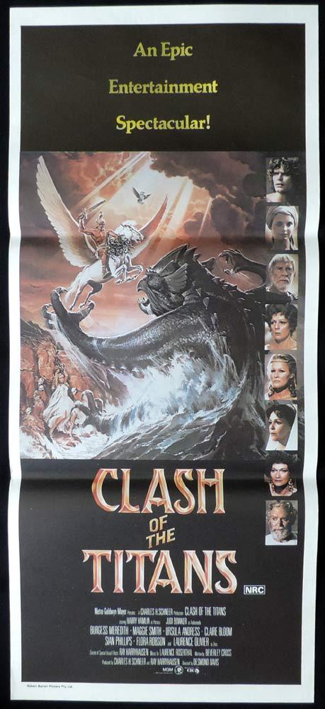 CLASH OF THE TITANS Original daybill Movie poster Harry Hamlin