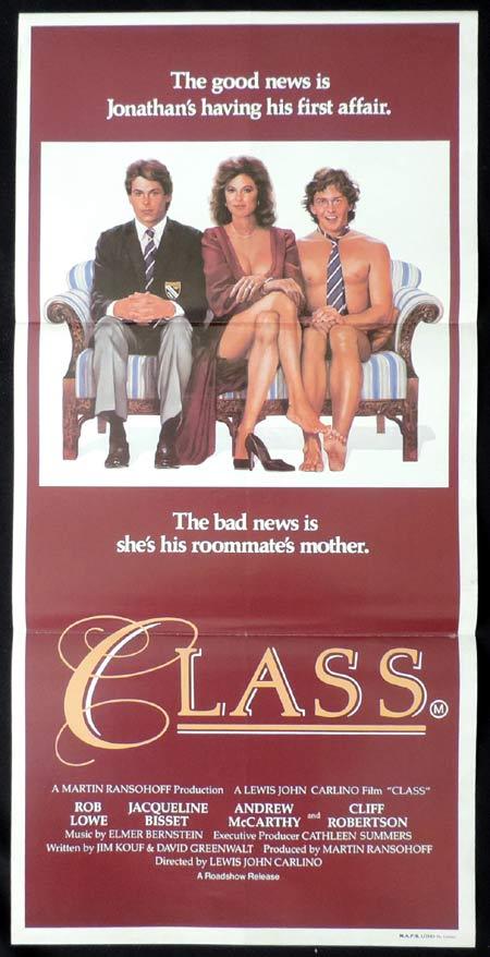 CLASS Original Daybill Movie Poster Rob Lowe Jacqueline Bisset