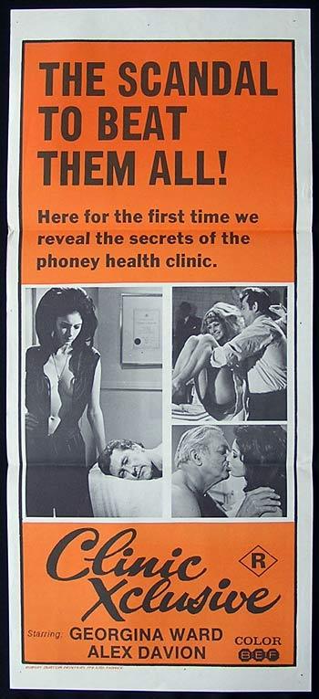 CLINIC XCLUSIVE ’71 Georgina Ward Sexploitation Movie Poster