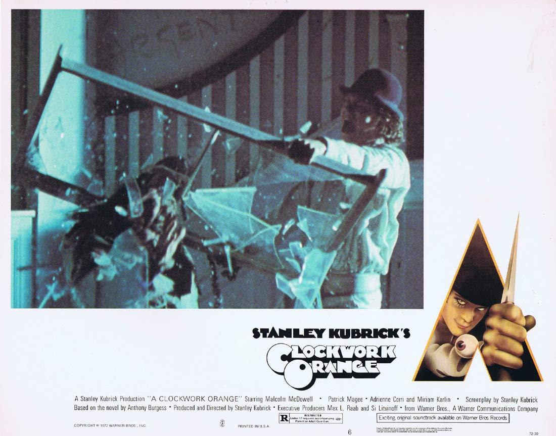 A CLOCKWORK ORANGE Lobby card 6 Stanley Kubrick