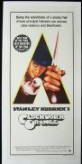 A CLOCKWORK ORANGE Daybill Movie poster LINEN BACKED