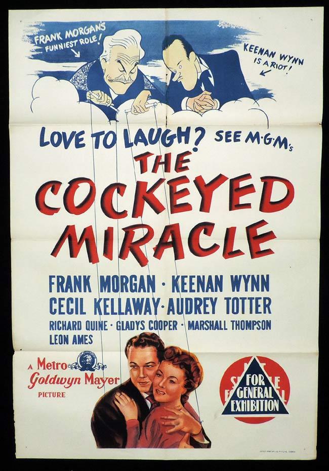 THE COCKEYED MIRACLE Original One sheet Movie Poster FRANK MORGAN Keenan Wynn