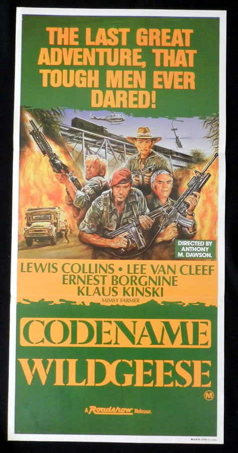 CODENAME WILD GEESE Lewis Collins Lee Van Cleef VINTAGE Daybill Movie poster