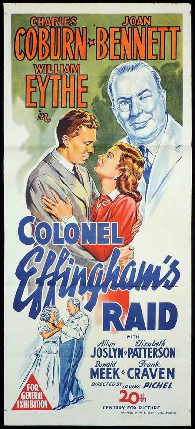 COLONEL EFFINGHAM’S RAID Daybill Movie Poster Joan Bennett