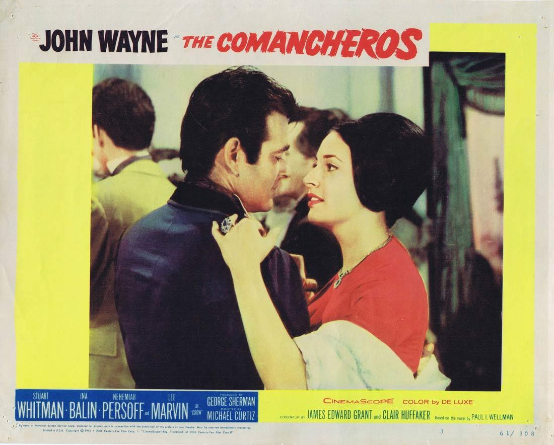 THE COMANCHEROS Vintage Movie Lobby Card 3 John Wayne Stuart Whitman Ina Balin