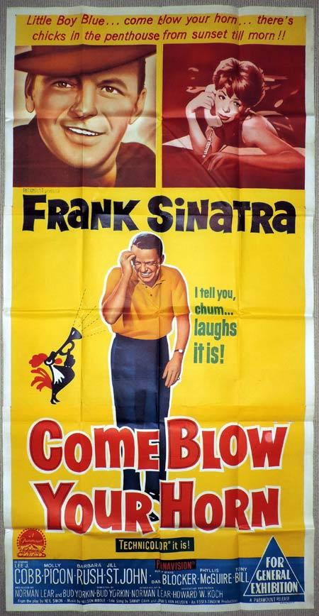 COME BLOW YOUR HORN Original 3 Sheet Movie Poster Frank Sinatra