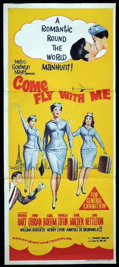 COME FLY WITH ME Original Daybill Movie Poster Dolores Hart