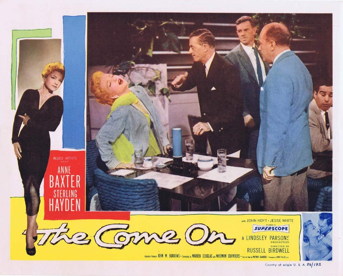 THE COME ON Original Lobby Card Anne Baxter Sterling Hayden Film Noir