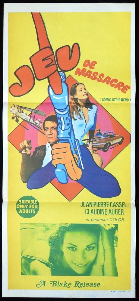 COMIC STRIP HERO Original Daybill Movie poster Claudine Auger Jeu de Massacre