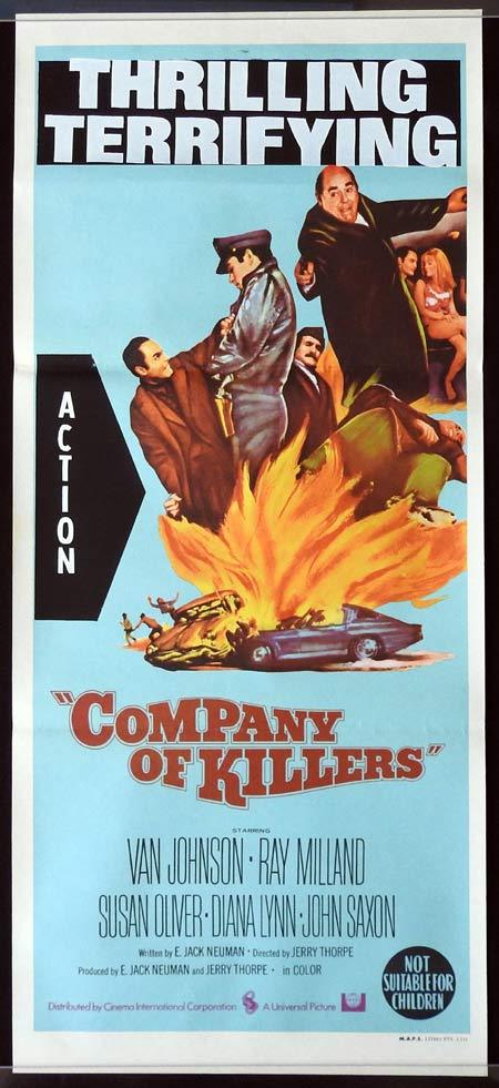 COMPANY OF KILLERS Original Daybill Movie Poster Van Johnson Ray Milland Susan Oliver