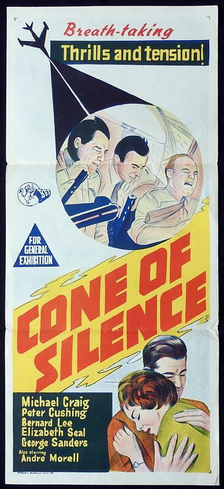 CONE OF SILENCE Original Daybill Movie Poster Peter Cushing Michael Craig