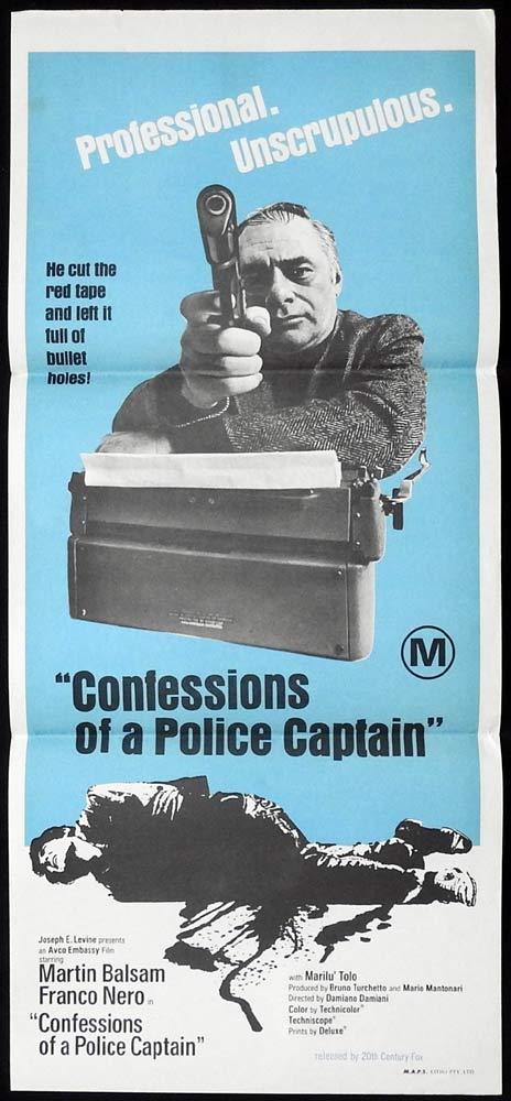 CONFESSIONS OF A POLICE CAPTAIN Original Daybill Movie Poster Martin Balsam Franco Nero