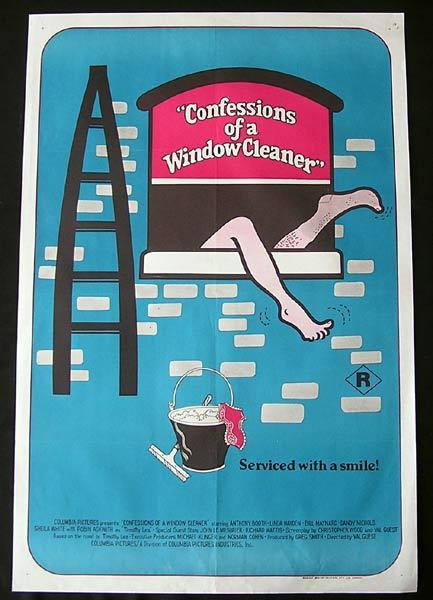 CONFESSIONS OF A WINDOW CLEANER Original One sheet Movie poster Robin Askwith Antony Booth