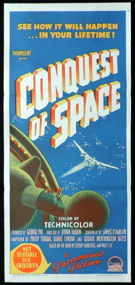 CONQUEST OF SPACE Original daybill Movie poster Byron Haskin Sci FI