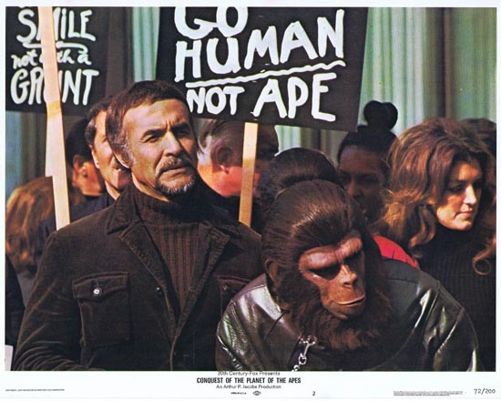CONQUEST OF THE PLANET OF THE APES Lobby Card 2 1972 Roddy McDowall