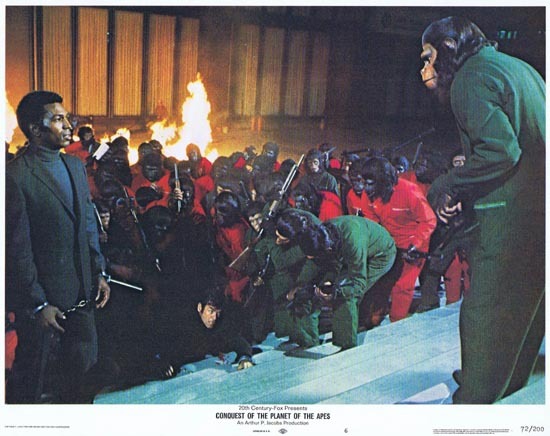 CONQUEST OF THE PLANET OF THE APES Lobby Card 6 1972 Roddy McDowall