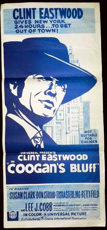 COOGANS BLUFF 1968 Clint Eastwood Original Daybill Movie Poster
