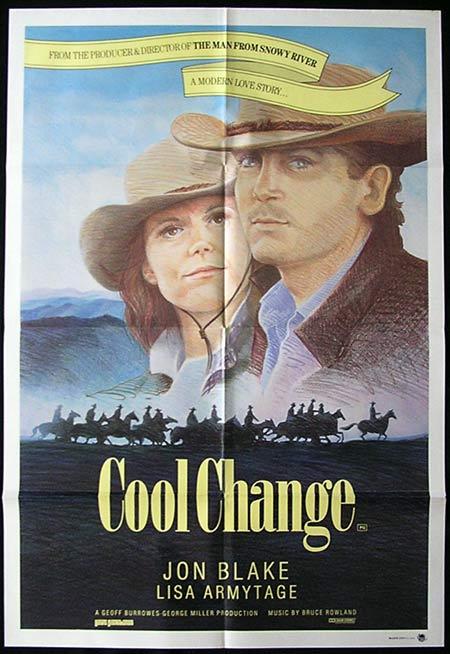 COOL CHANGE 1986 Jon Blake Australian Cinema Vintage One sheet Movie poster