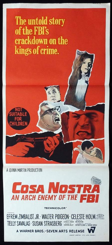 COSA NOSTRA ARCH ENEMY OF THE FBI Original daybill Movie Poster