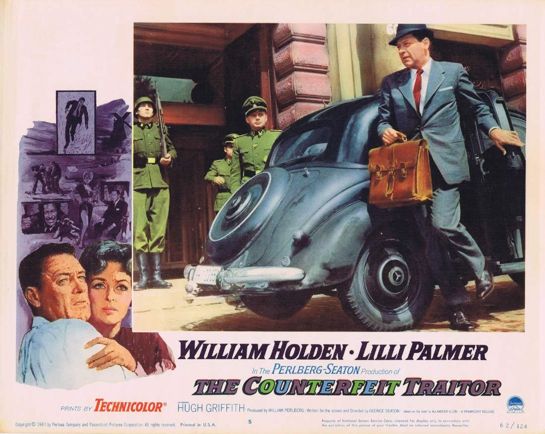 THE COUNTERFEIT TRAITOR Lobby Card 5 William Holden Lilli Palmer Hugh Griffith