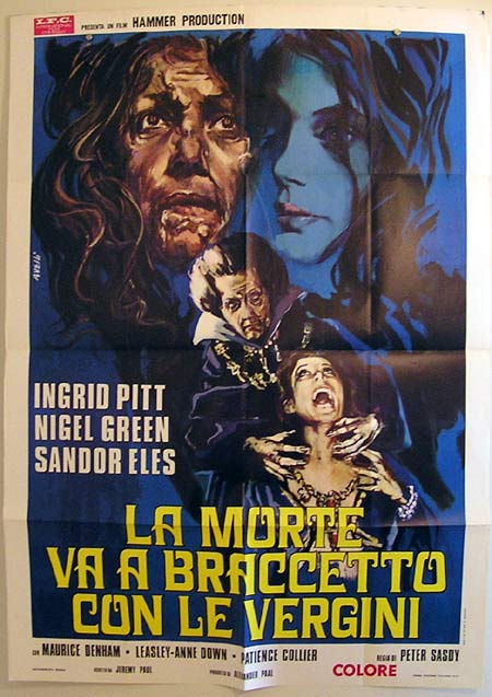 COUNTESS DRACULA Original Italian Movie Poster Ingrid Pitt HAMMER Italian