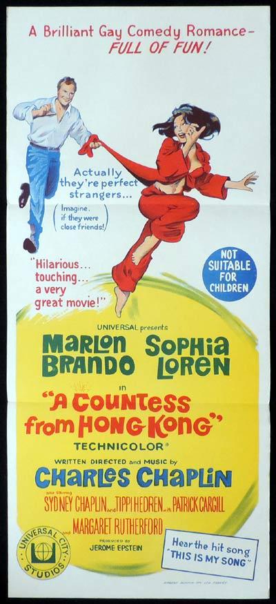 A COUNTESS FROM HONG KONG daybill Movie poster Marlon Brando Sophia Loren