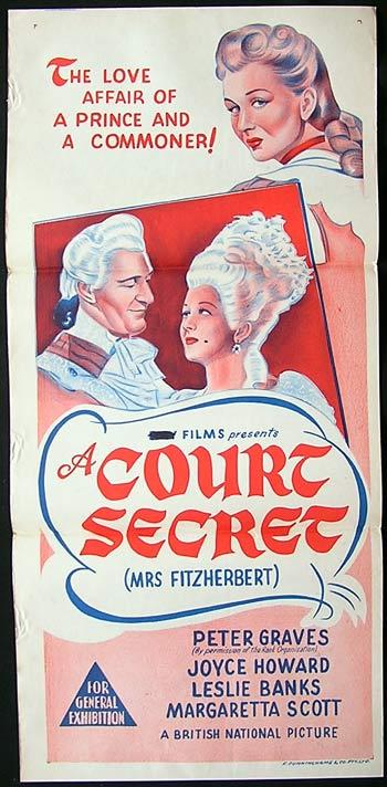 A COURT SECRET Daybill Movie poster 1947 Peter Graves