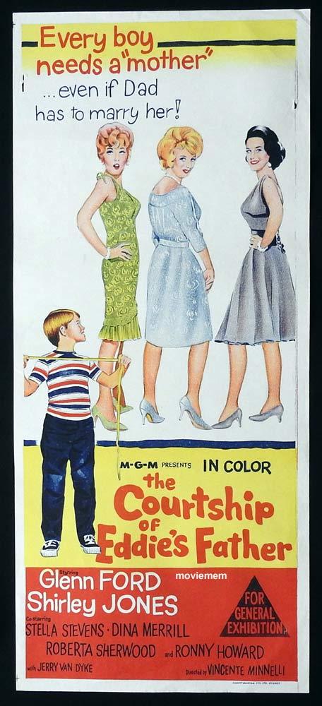 THE COURTSHIP OF EDDIE’S FATHER Original Daybill Movie Poster Glenn Ford Shirley Jones Stella Stevens