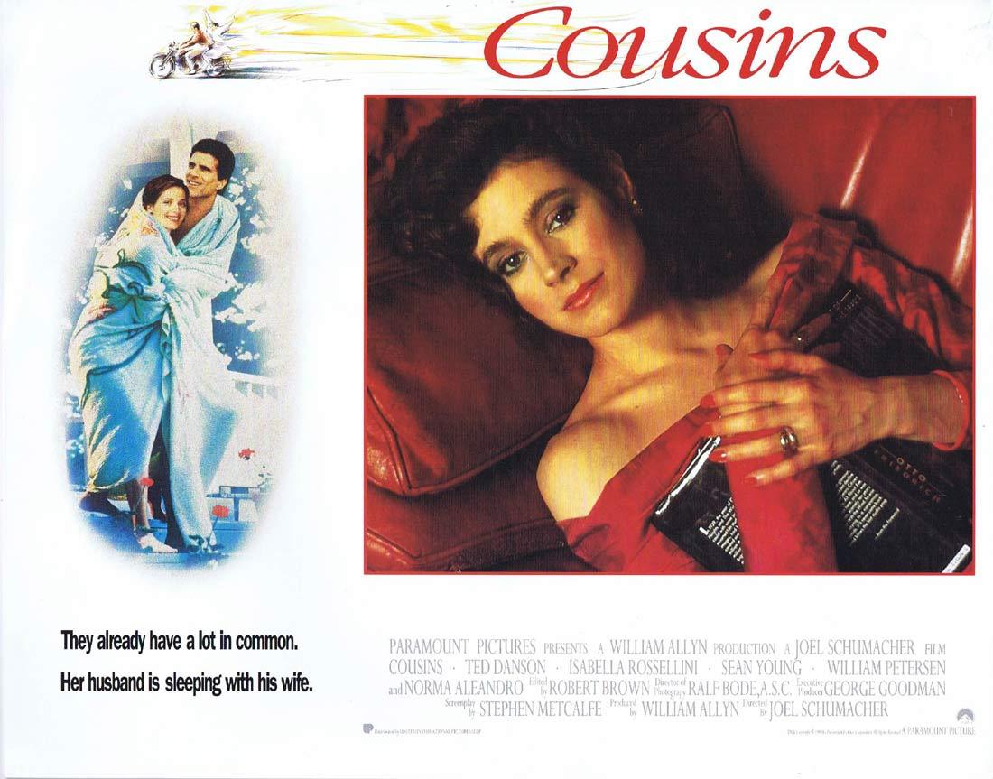 COUSINS Original Lobby Card 5 Ted Danson Isabella Rossellini Sean Young