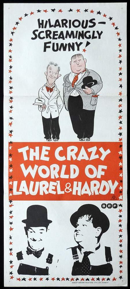 THE CRAZY WORLD OF LAUREL AND HARDY Original Daybill Movie Poster