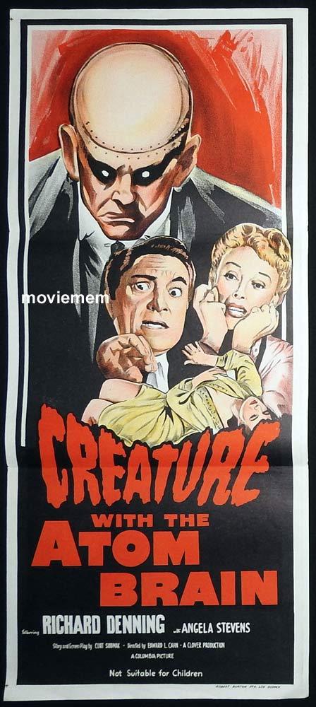 CREATURE WITH THE ATOM BRAIN Original daybill Movie poster Richard Denning Sci FI
