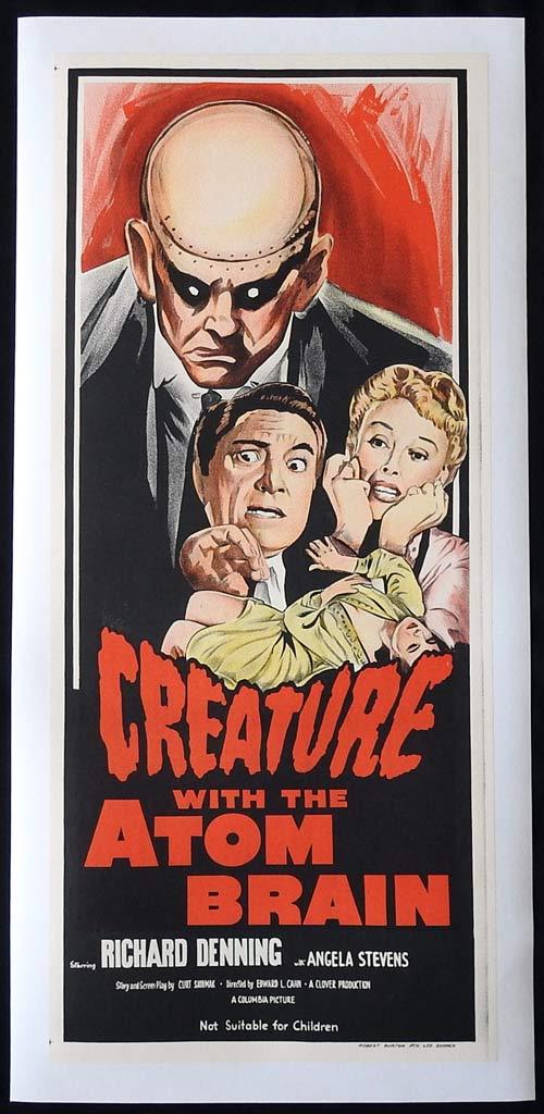 CREATURE WITH THE ATOM BRAIN Linen Backed Daybill Movie poster