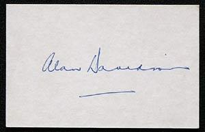 ALAN DAVIDSON Cricket Legend Autographed Index Card