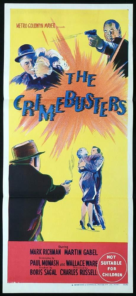 THE CRIMEBUSTERS Original Daybill Movie Poster Peter Mark Richman Film Noir