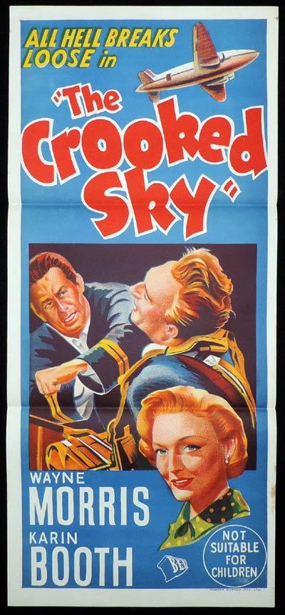 THE CROOKED SKY Original Daybill Movie Poster Wayne Morris