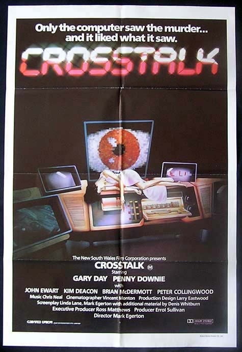 CROSSTALK 1982 Gary Day AUSTRALIAN FILM Rare One Sheet poster