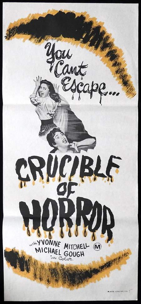 CRUCIBLE OF HORROR aka THE CORPSE Original Daybill Movie Poster Yvonne Mitchell