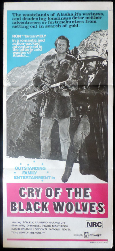 CRY OF THE BLACK WOLVES Original Daybill Movie poster ALASKA Ron Ely