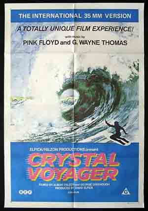 CRYSTAL VOYAGER 1972 Greenough SURFING Australian One sheet movie poster