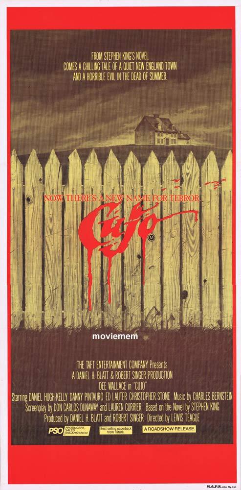 CUJO 1983 Original daybill Movie poster STEPHEN KING Horror