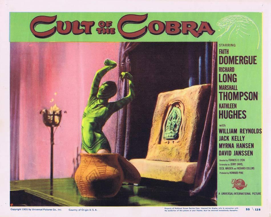 CULT OF THE COBRA Lobby Card 4 Faith Domergue Sci Fi