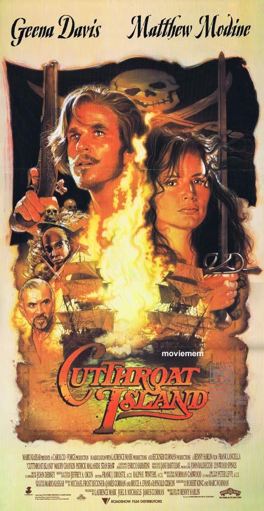 CUTTHROAT ISLAND Original Daybill Movie Poster Matthew Modine Geena Davis