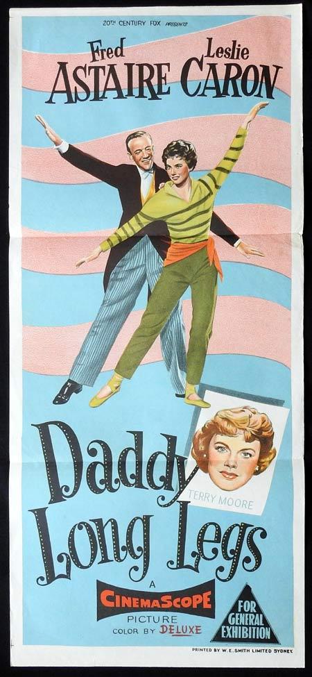 DADDY LONG LEGS Original Daybill Movie Poster Fred Astaire Leslie Caron