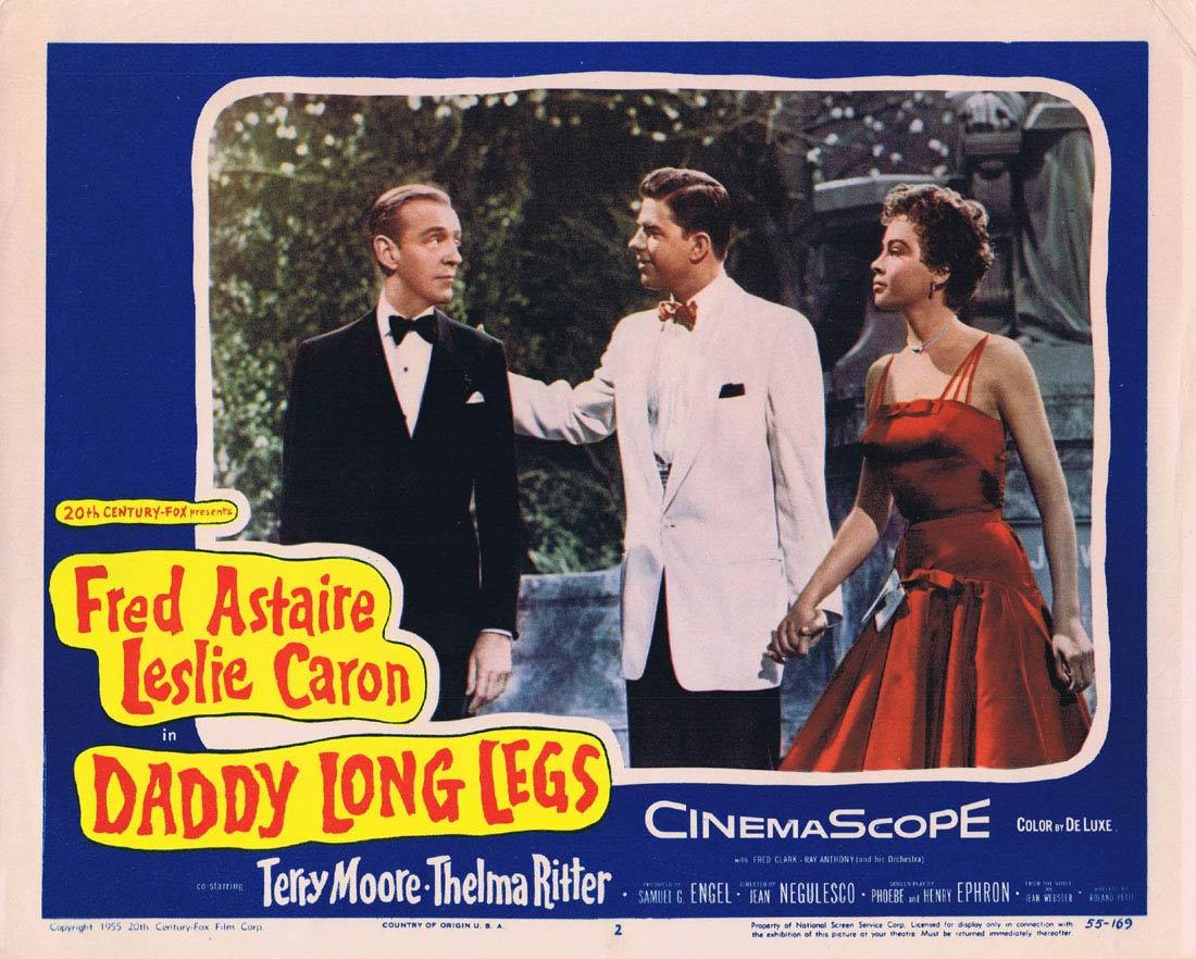 DADDY LONG LEGS Lobby Card 2 Leslie Caron Fred Astaire Terry Moore Thelma Ritter